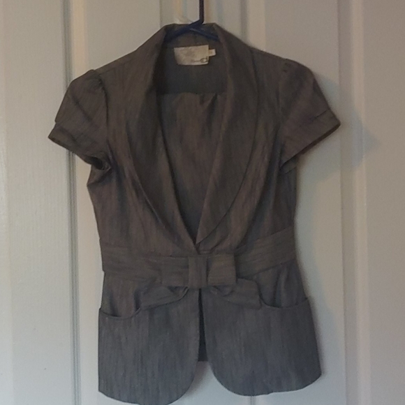 Dynamite Jackets & Blazers - VEUC Grey Summer Suit - Blazer and Bermuda